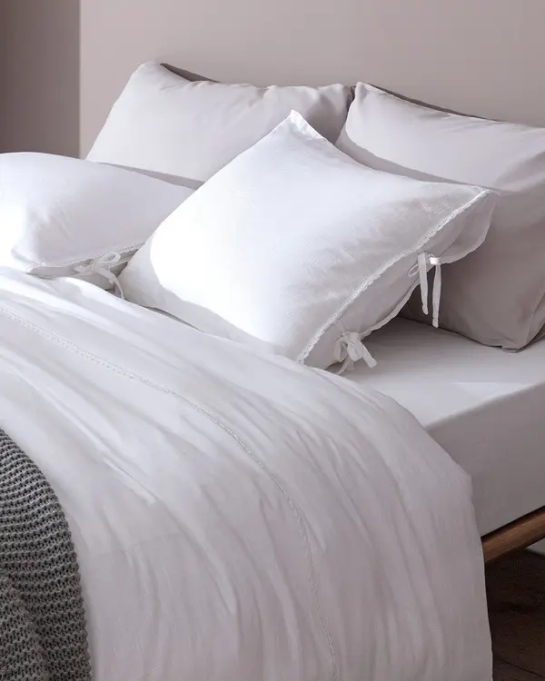 Tracey Super King Size Size Linen Look Washed Duvet Cover Set