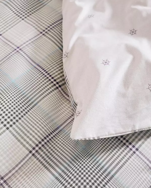 Fontaine Single Size Fitted  Duvet Cover Set - Ranforce Patt