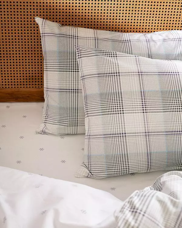 Fontaine Single Size Fitted  Duvet Cover Set - Ranforce Patt