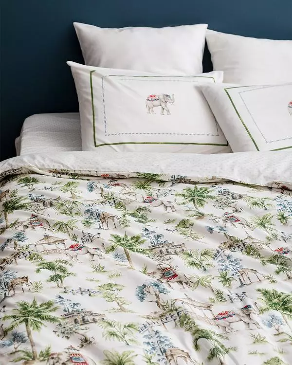 Iva Single Size  Fitted Duvet Cover Set - Ranforce Patterned