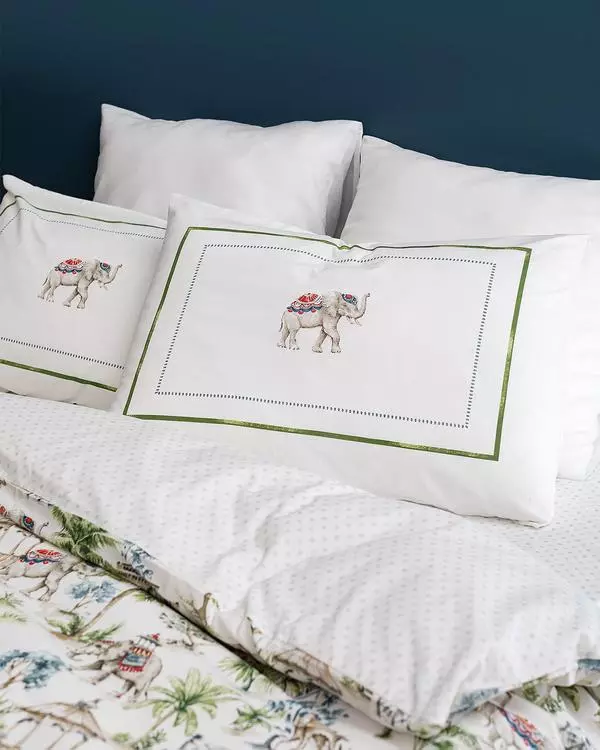Iva Single Size  Fitted Duvet Cover Set - Ranforce Patterned