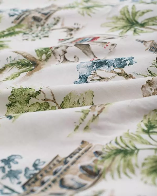 Iva Single Size  Fitted Duvet Cover Set - Ranforce Patterned
