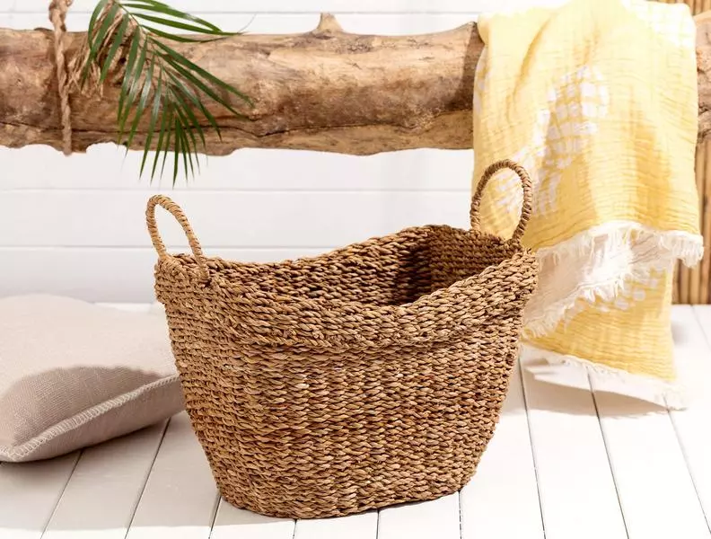 Delle Large Wicker Basket