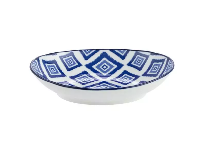 Reve Bleu Carre Oval Plate