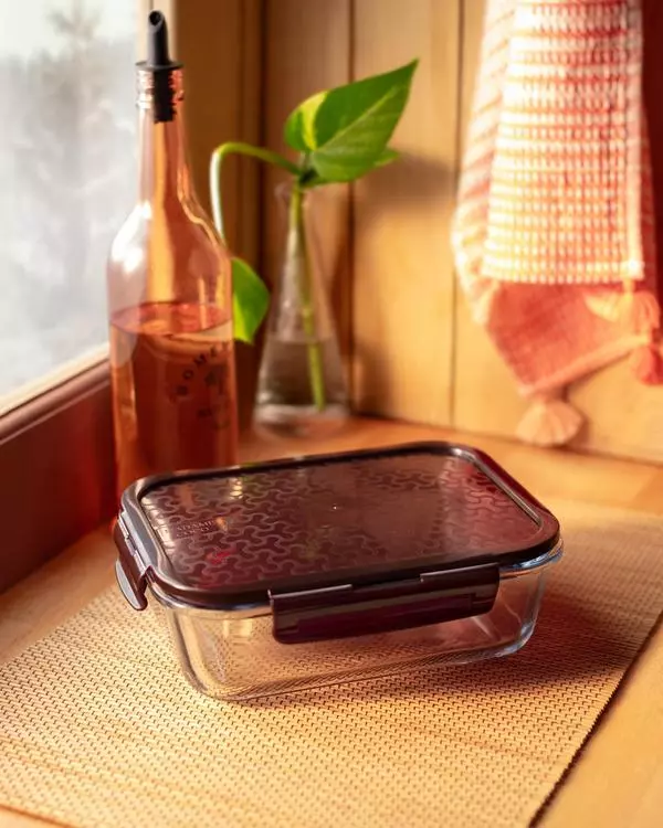 Modena Rectangle Borosilicate Glass Storage Container With Lid