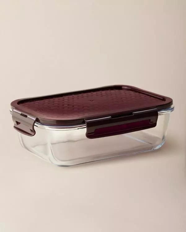 Modena Rectangle Borosilicate Glass Storage Container With Lid