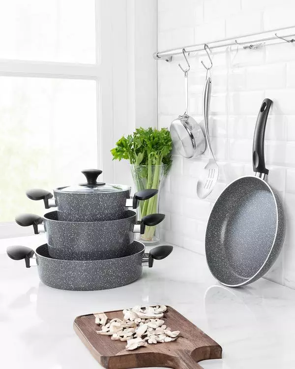 Gordes Granite Look Cookware Set 7 Pieces