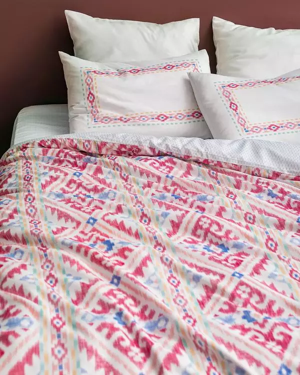 Aron King Size Duvet Cover Set - Ranforce Patterned
