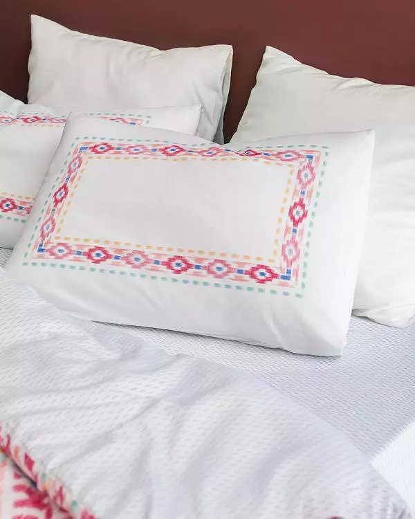 Aron King Size Duvet Cover Set - Ranforce Patterned
