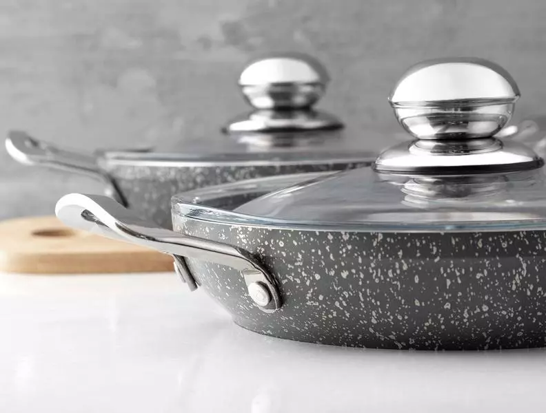 Pro Granite Look 4 Pieces Shallow Pan