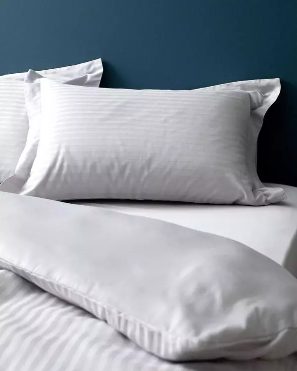 Elicia Double Size Striped Satin Duvet Cover Set