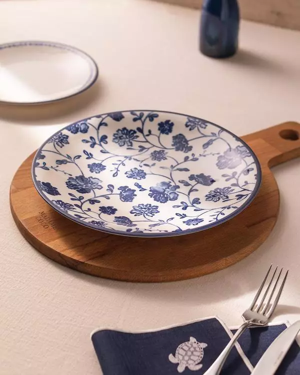 Rêve Bleu Fleur Service Plate 25 Cm