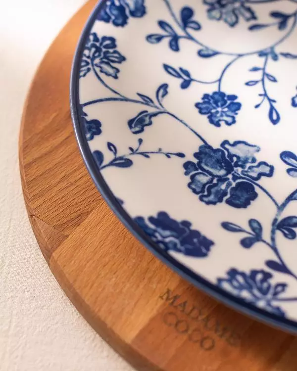 Rêve Bleu Fleur Service Plate 25 Cm