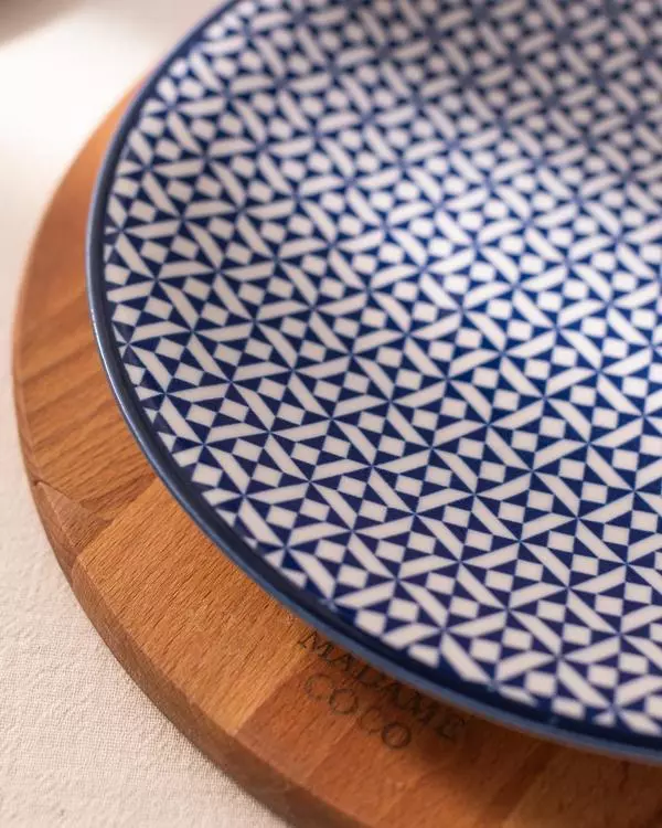 Rêve Bleu Pissenlit Service Plate 25 Cm
