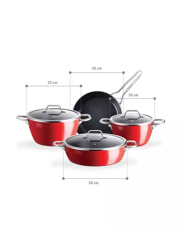 Titanium Enamelled Cookware Set