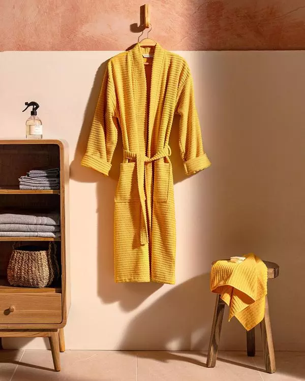 Carla Kimono Collar Unisex Bathrobe Set