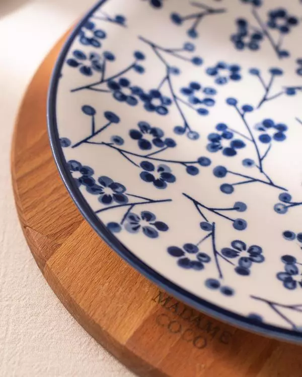Rêve Bleu Ange Service Plate 25 Cm
