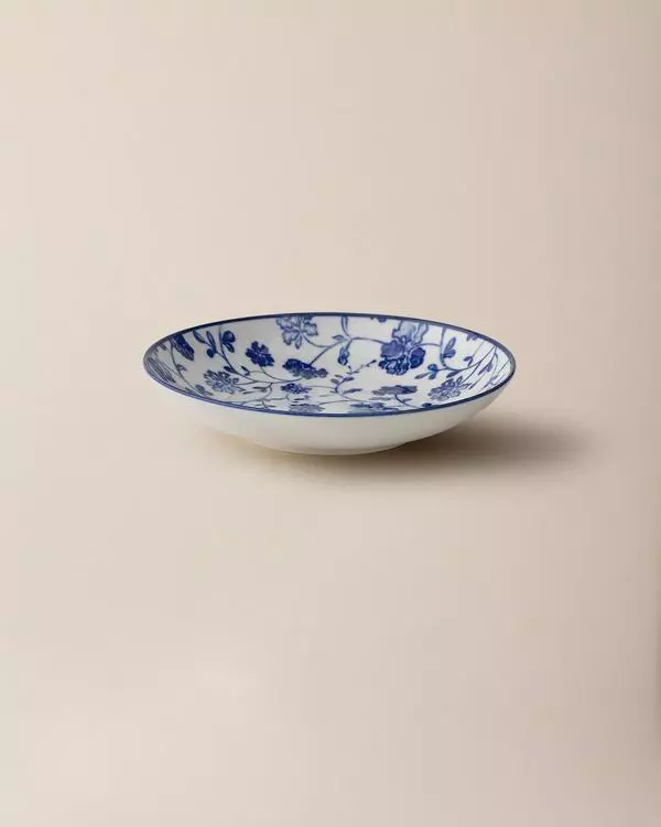 Rêve Bleu Fleur Soup Plate 21 Cm