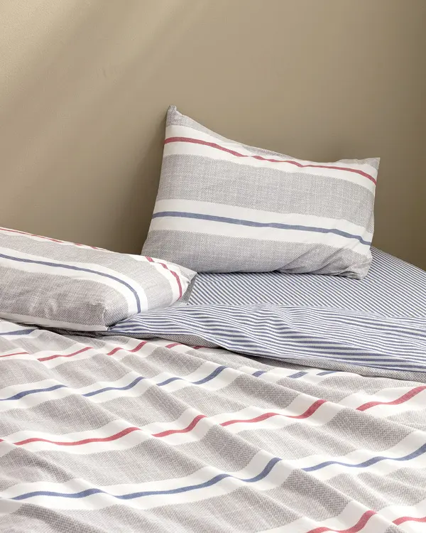 Burcet Double Size Duvet Cover Set - Ranforce Patterned