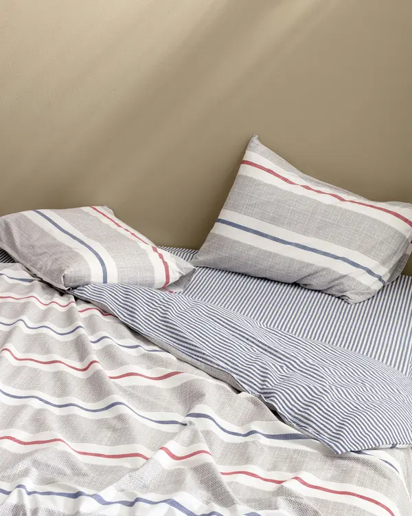 Burcet Double Size Duvet Cover Set - Ranforce Patterned
