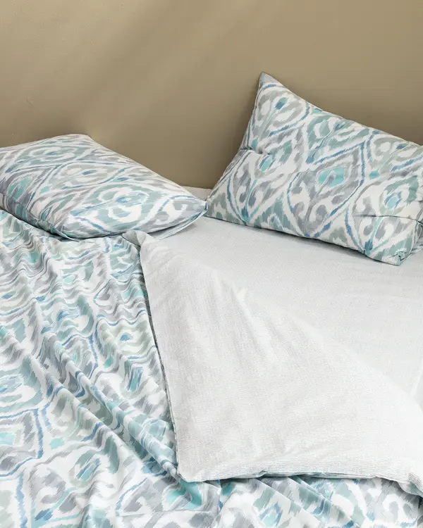 Norris Double Size  Fitted Duvet Cover Set - Ranforce Patter