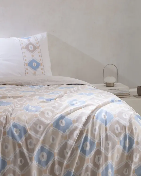 Avril Double Size Duvet Cover Set - Ranforce Patterned
