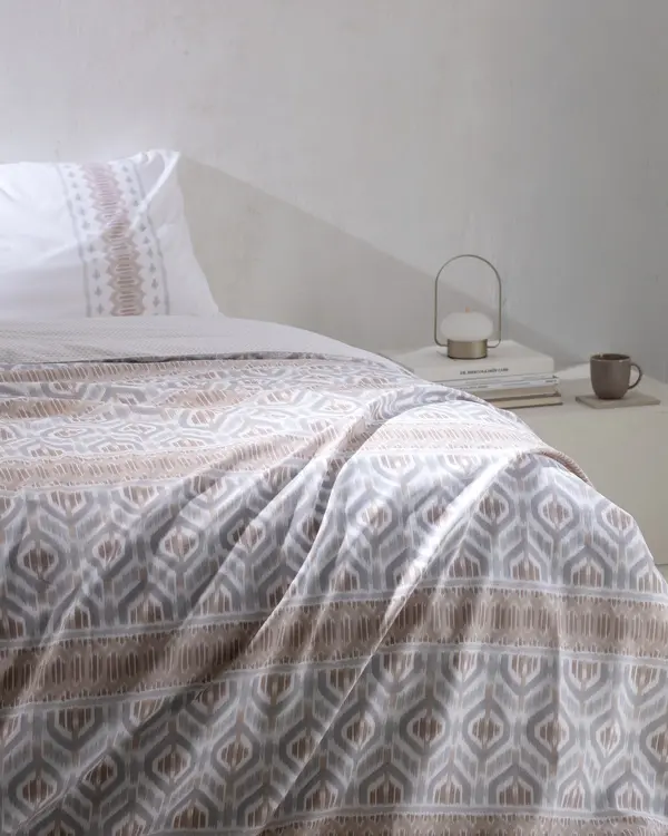 Abrial Double Size Duvet Cover Set - Ranforce Patterned