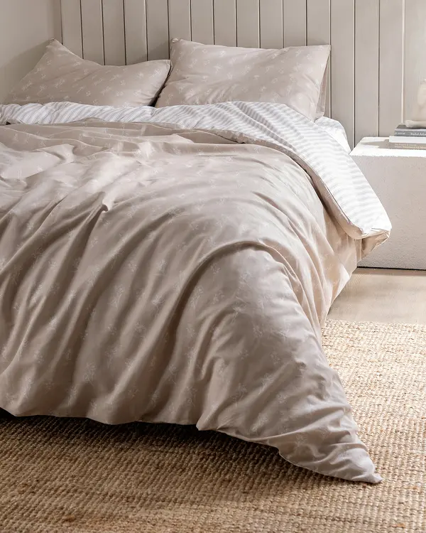 Rever Double Size Duvet Cover Set - Ranforce Patterned