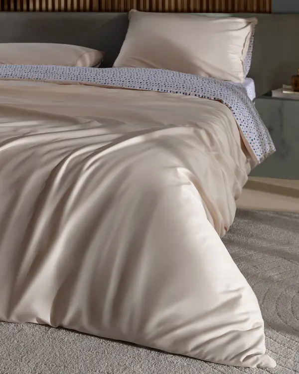 Bern King Size Printed Satin Duvet Cover Set