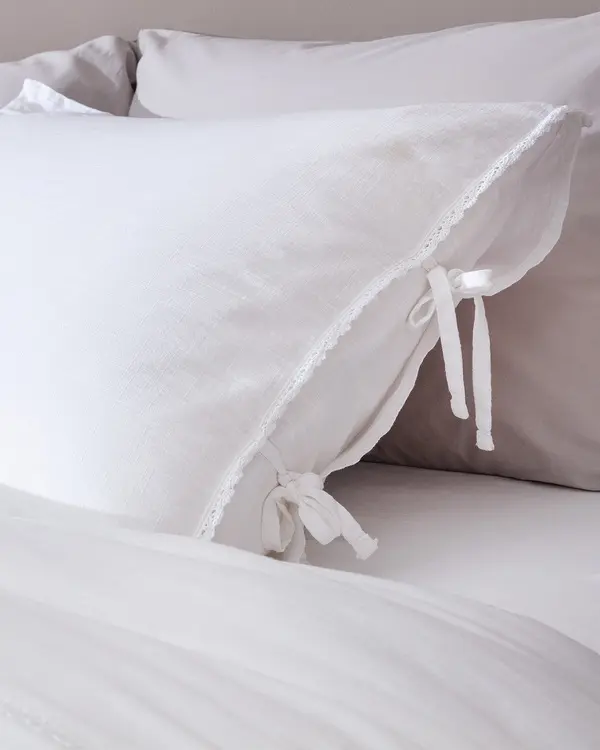 Tracey Super King Size Size Linen Look Washed Duvet Cover Set