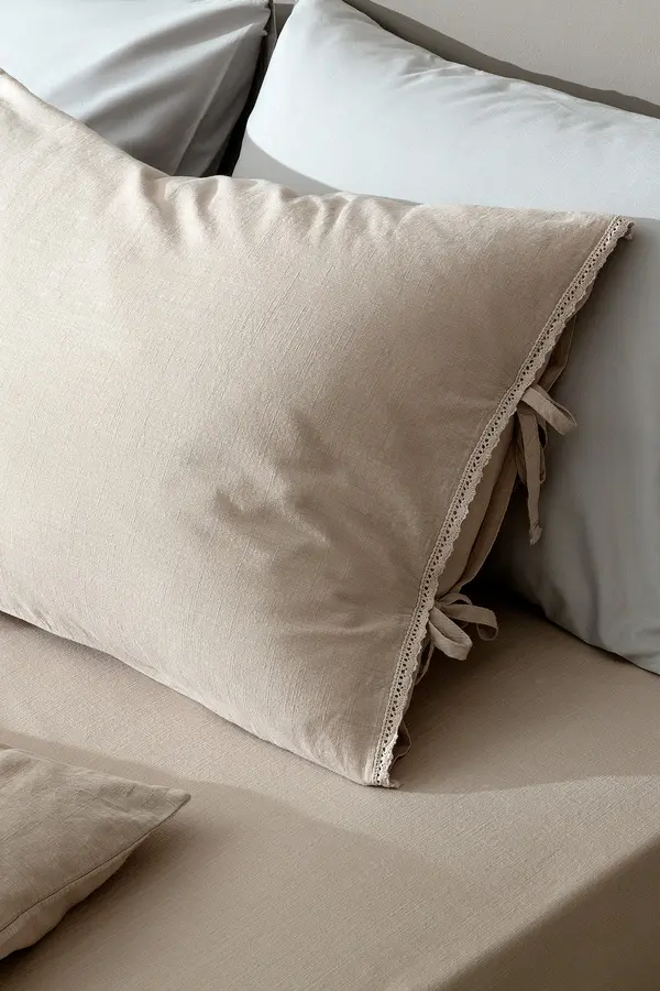 Tracey Super King Size Size Linen Look Washed Duvet Cover Set