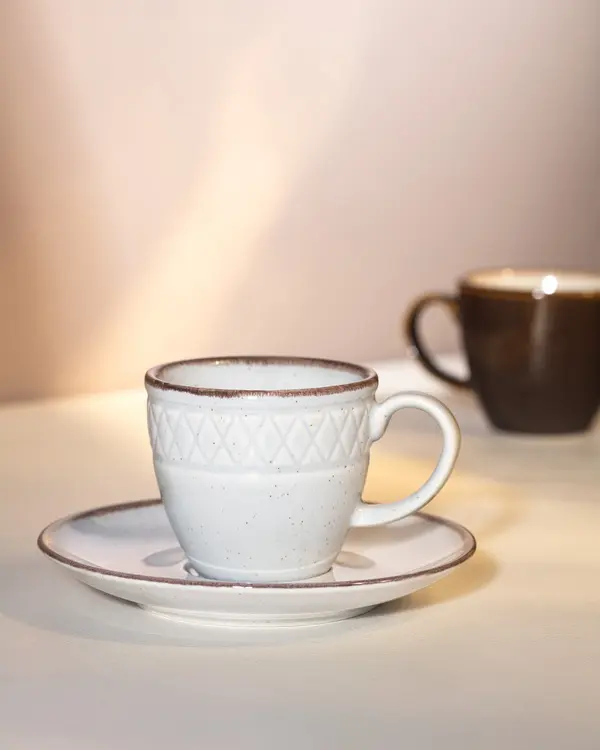 Antique 12-Piece Coffee Cup Set