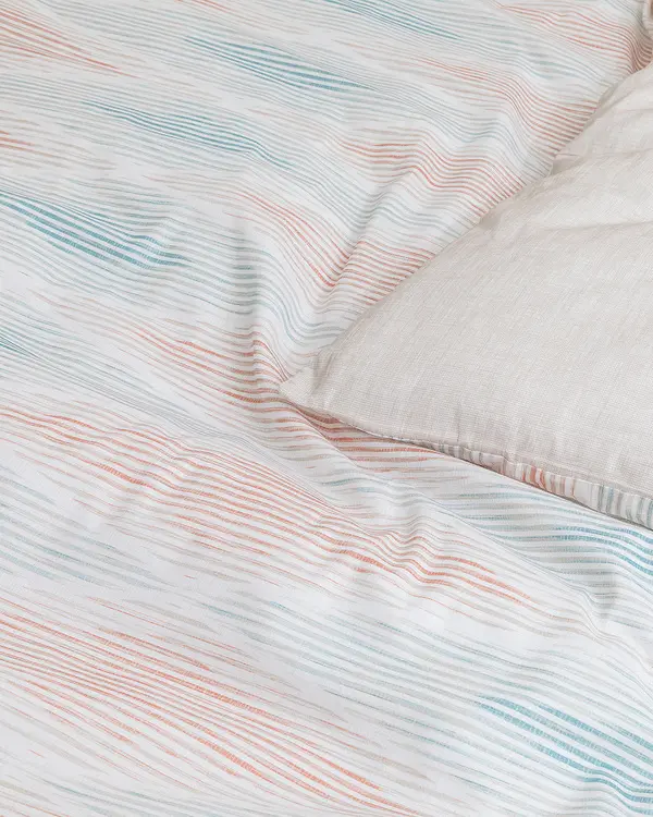 Faye Double Size Duvet Cover Set - Ranforce Patterned