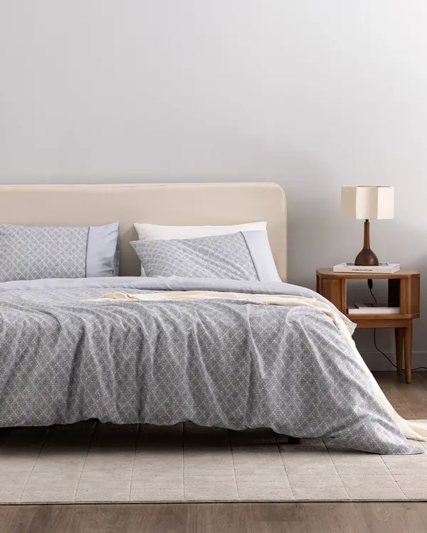 Clarice King Size Duvet Cover Set - Coco Crep Patterned
