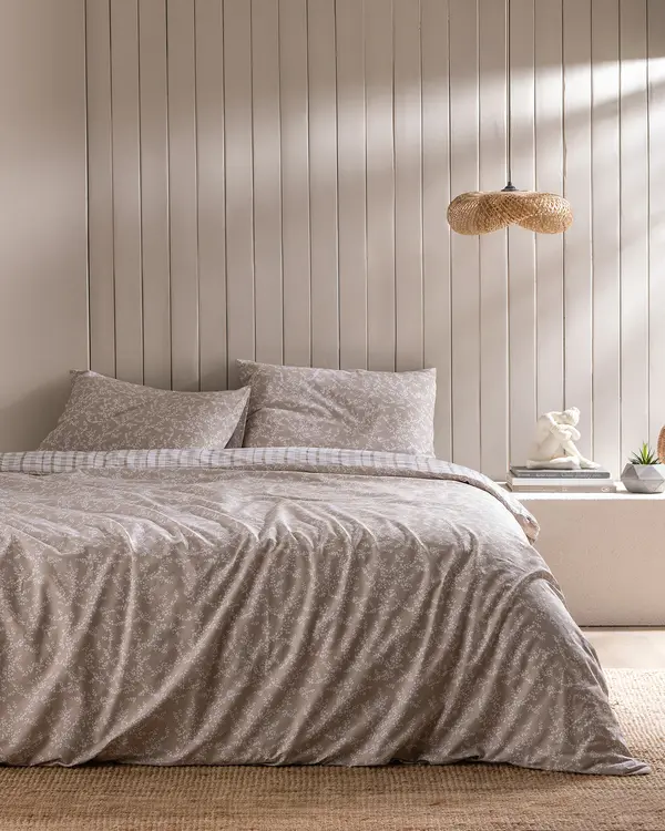 Garde King Size Duvet Cover Set - Ranforce Patterned