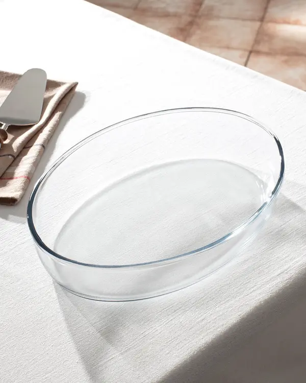 Cholet Borosilicate Glass Oval Baking Tray - Large Size