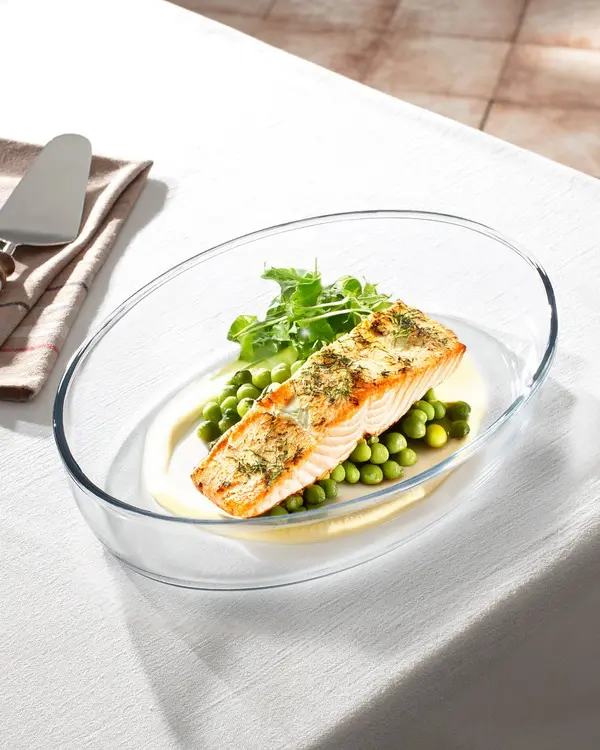 Cholet Borosilicate Glass Oval Baking Tray - Large Size