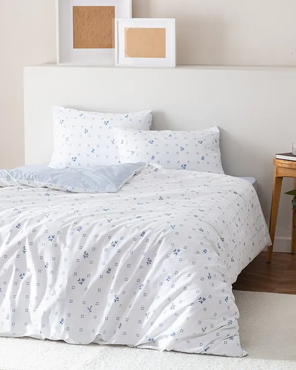 Dace Double Size Fitted Duvet Cover Set - Ranforce Patterned