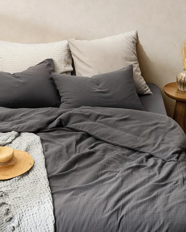 Marla  Muslin Superking Size Duvet Cover Set - Fitted