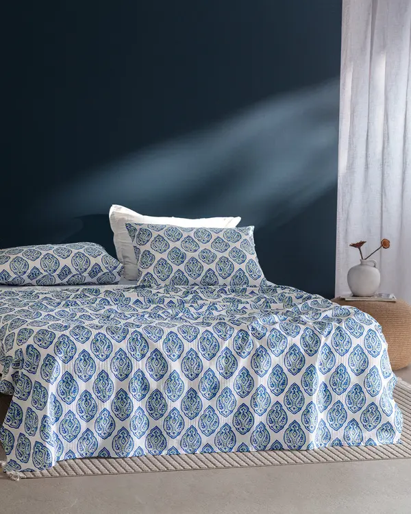 Searlas Ecocell Printed Double Size Pique Set
