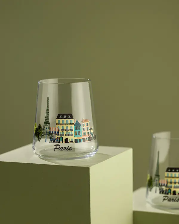 Paris City 2 Piece Water Glass Set