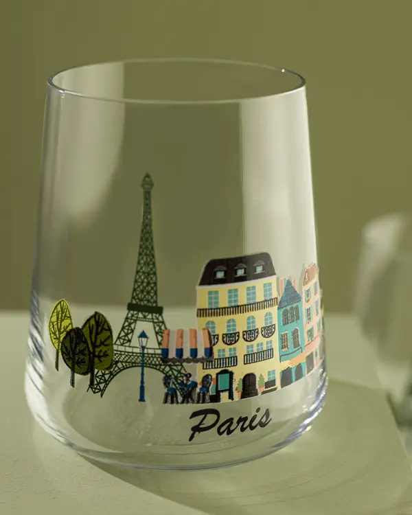 Paris City 2 Piece Water Glass Set