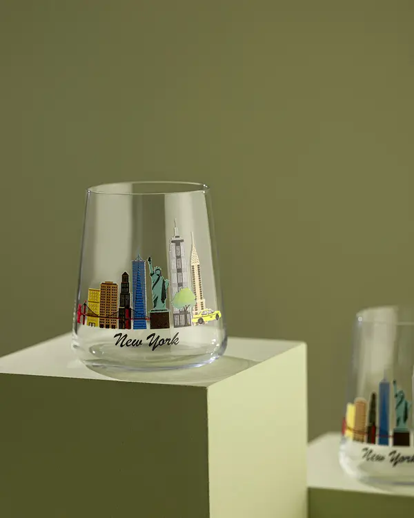 New York City 2 Piece Water Glass Set