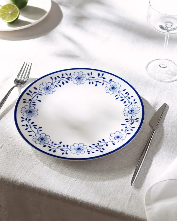 Reve Bleu Floral Serving Plate