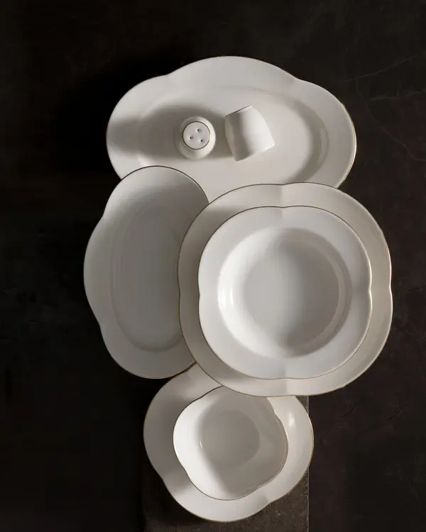 Perle 28 Piece Dinner Set Gold/Platinum